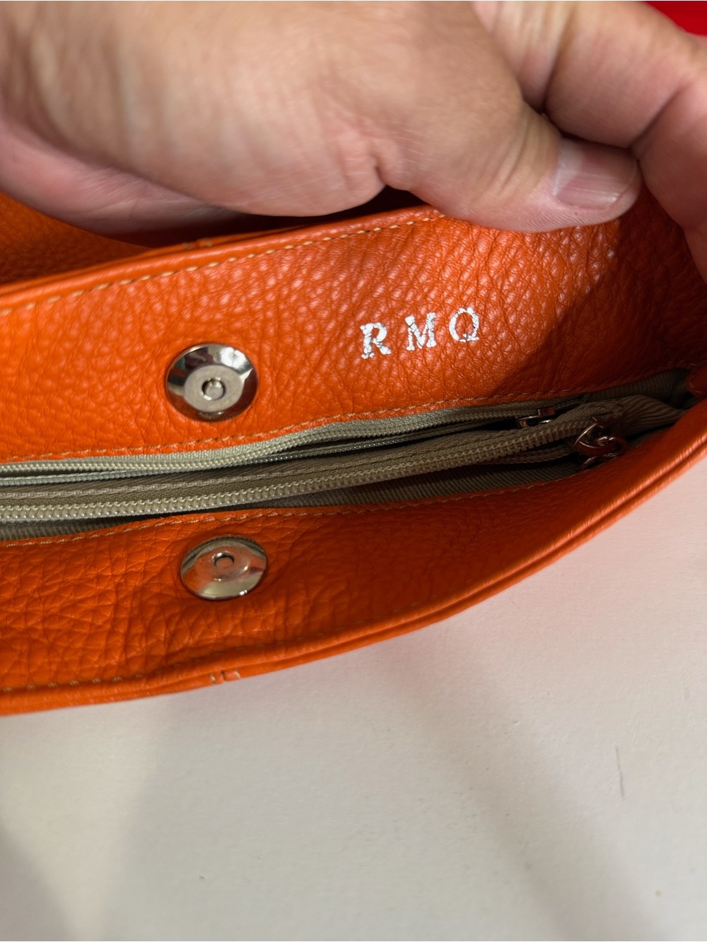Scuola del Cuoio Italy RMO Boho Tote bag orange - Picture 4 of 7